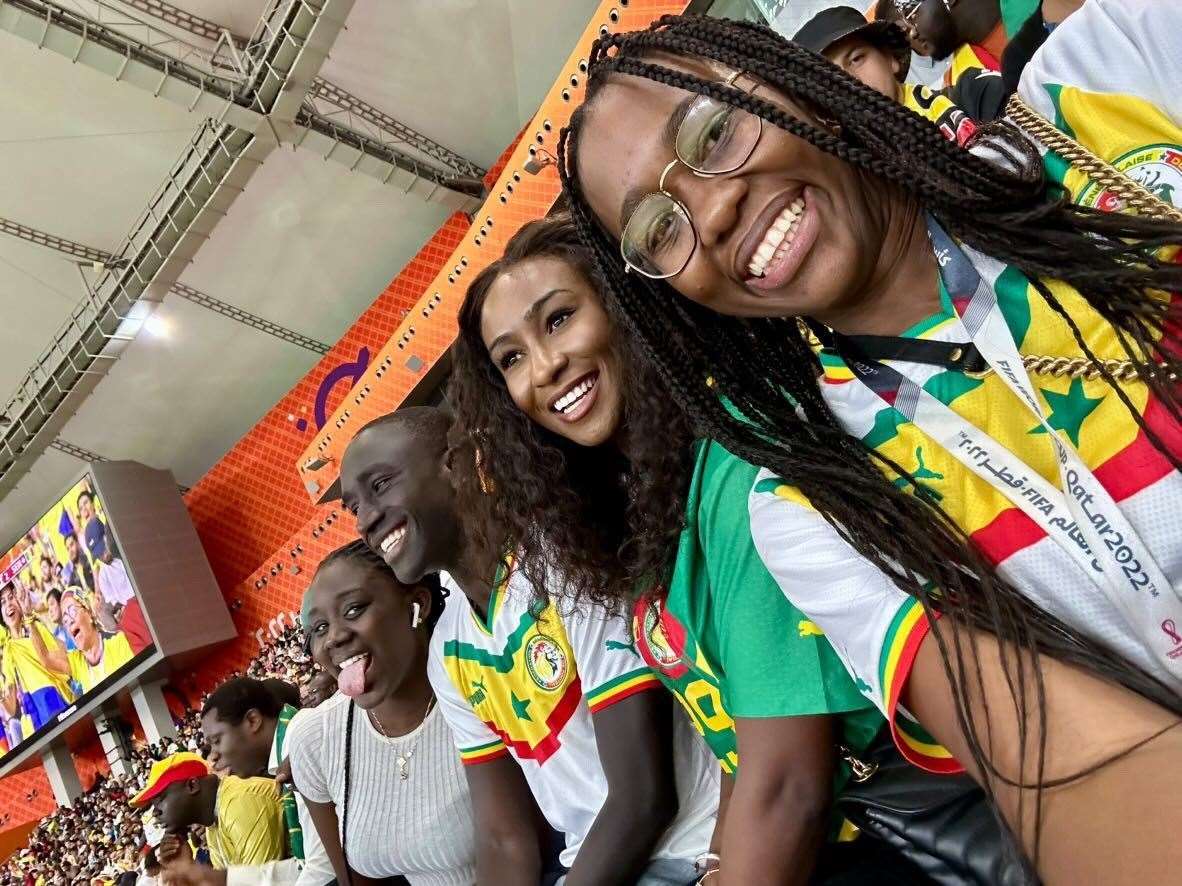 Veronique Sow (right) will watch the match with friends in Qatar (Veronique Sow/PA)