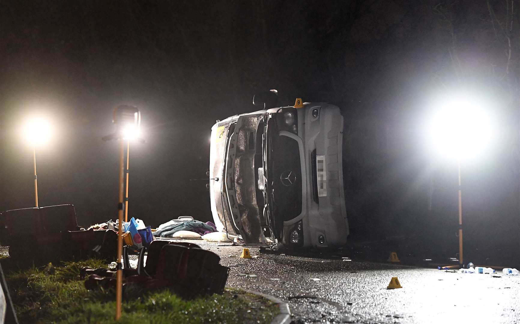 Minibus driver Bogdan Ksiazek, 44, denies three counts of causing death by dangerous driving and eight of causing serious injury by dangerous driving (Joe Giddens/ PA)