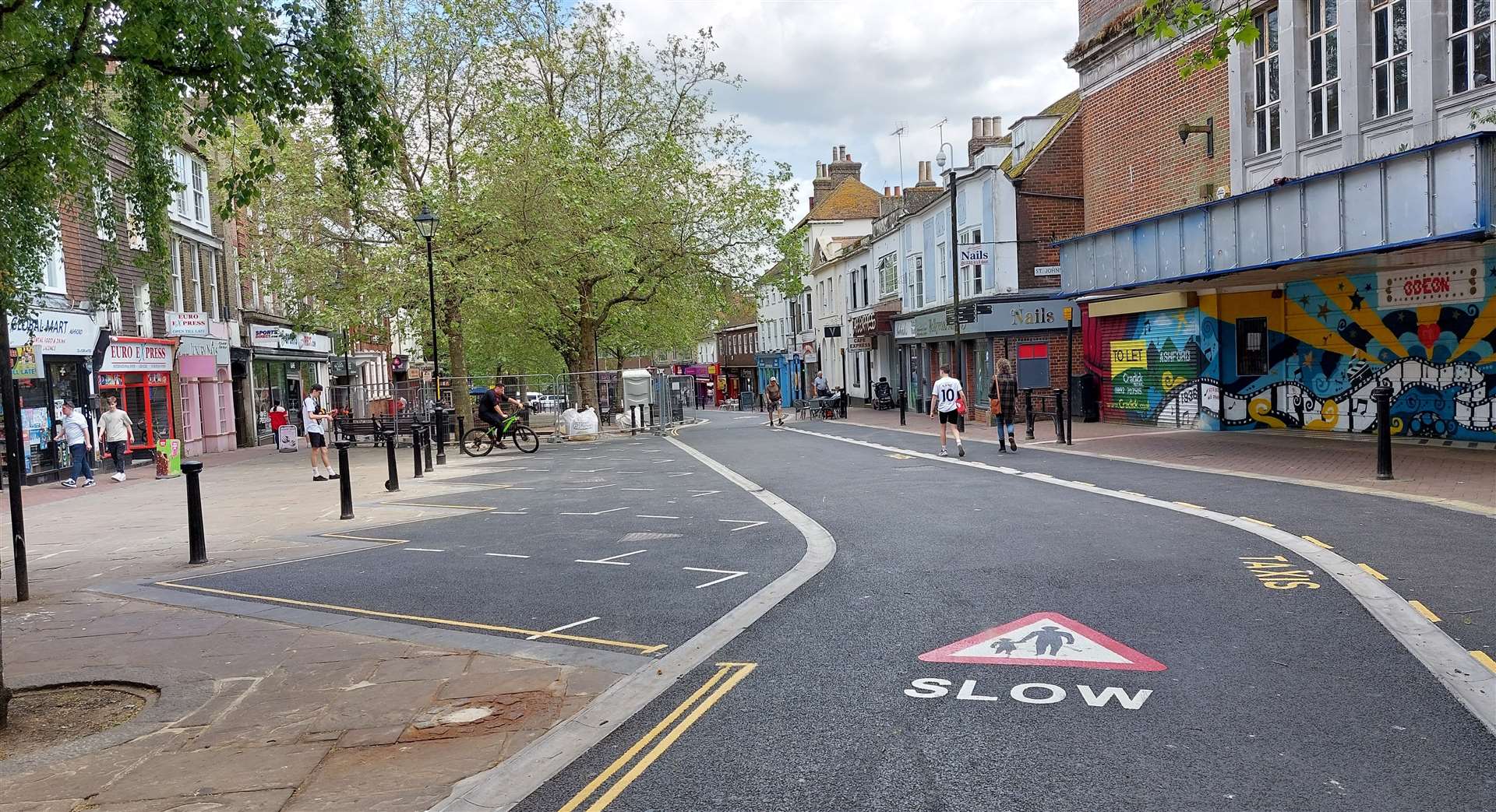 Traders say they have seen more speeding bikers since cobbles were replaced with tarmac in the Lower High Street