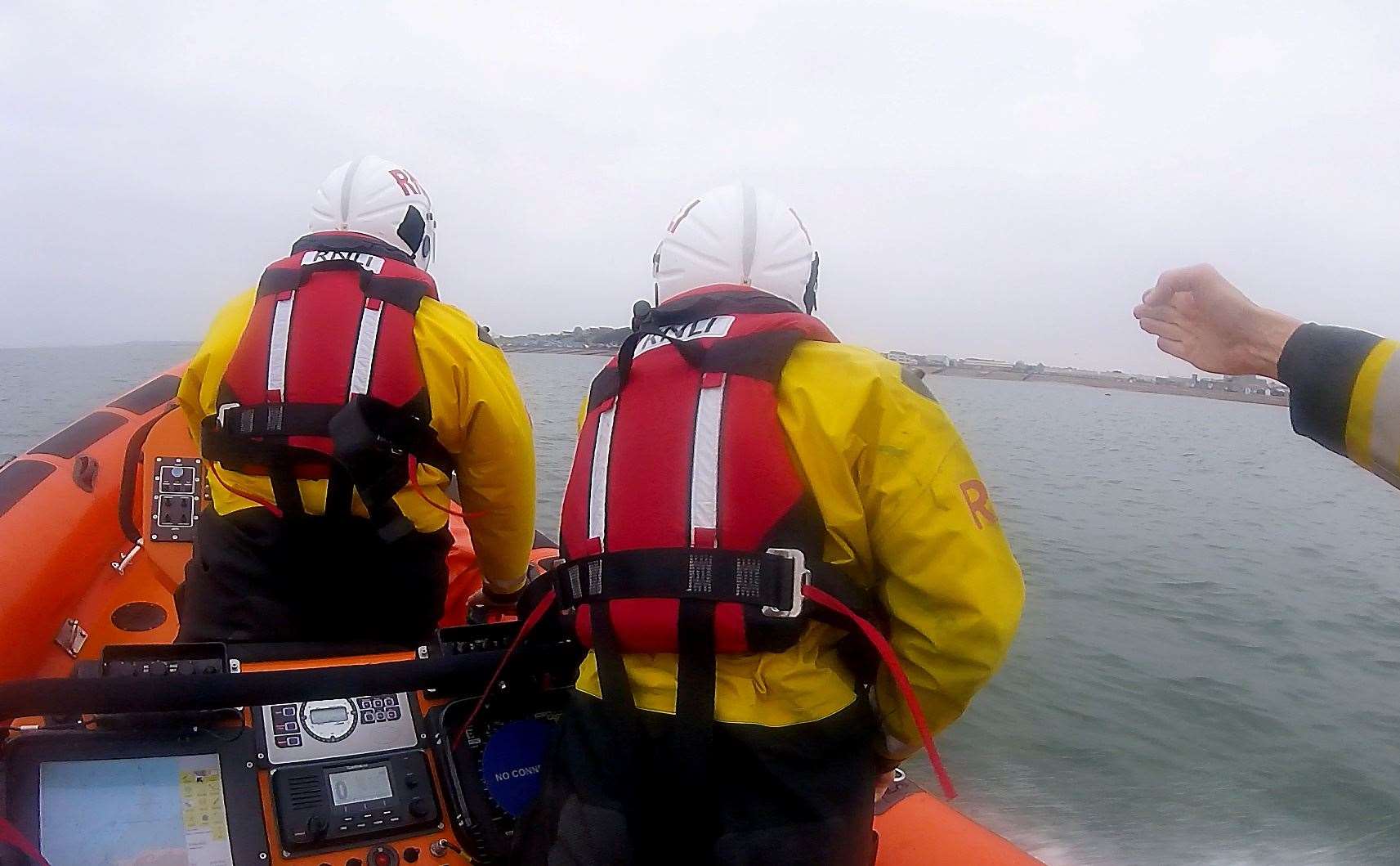 The man was taken to hospital after the rescue by Whitstable RNLI. Picture: RNLI/Sam Turner