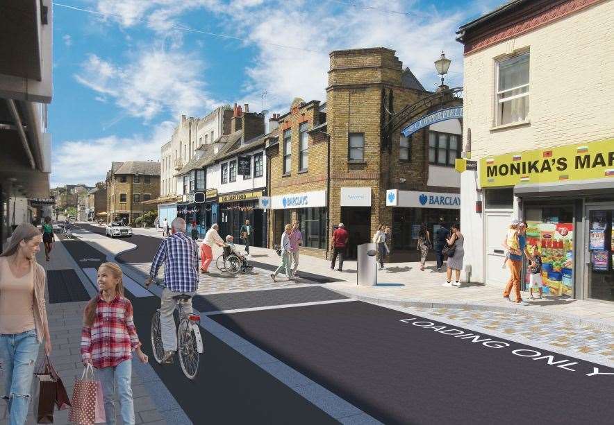 What Spital Street could look like following improvement works. Picture: Dartford Borough Council