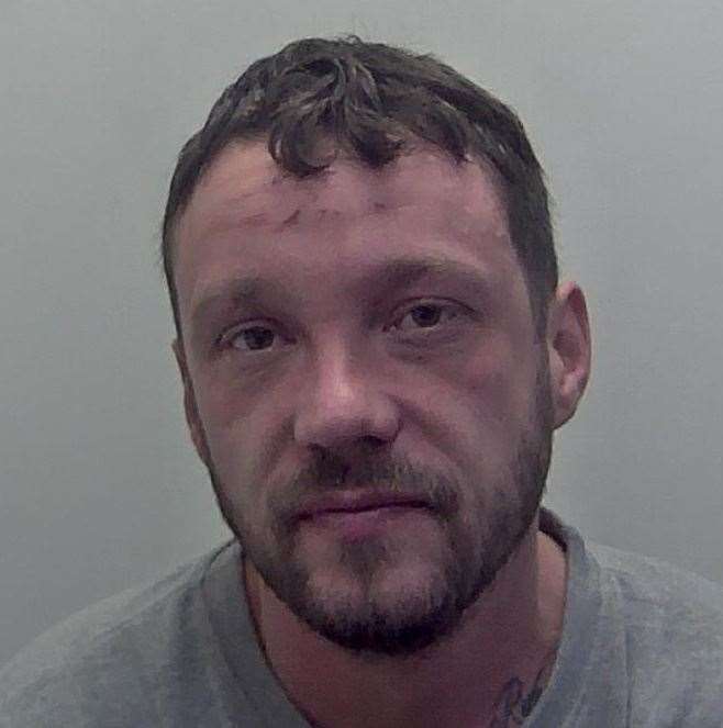 Paul Goodwin, from Dover, used petrol to start a fire at stables owned by his ex-girlfriend on land off The Street in Worth, near Deal, on October 29, 2023. Picture: Kent Police