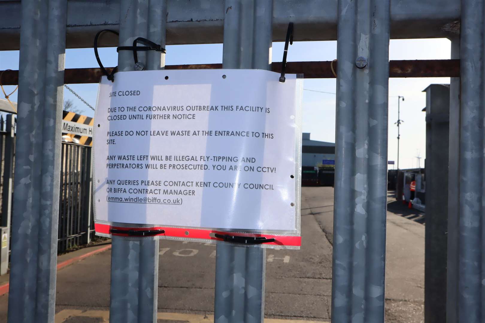 Gates closed at KCC's tip at Sheerness because of coronavirus