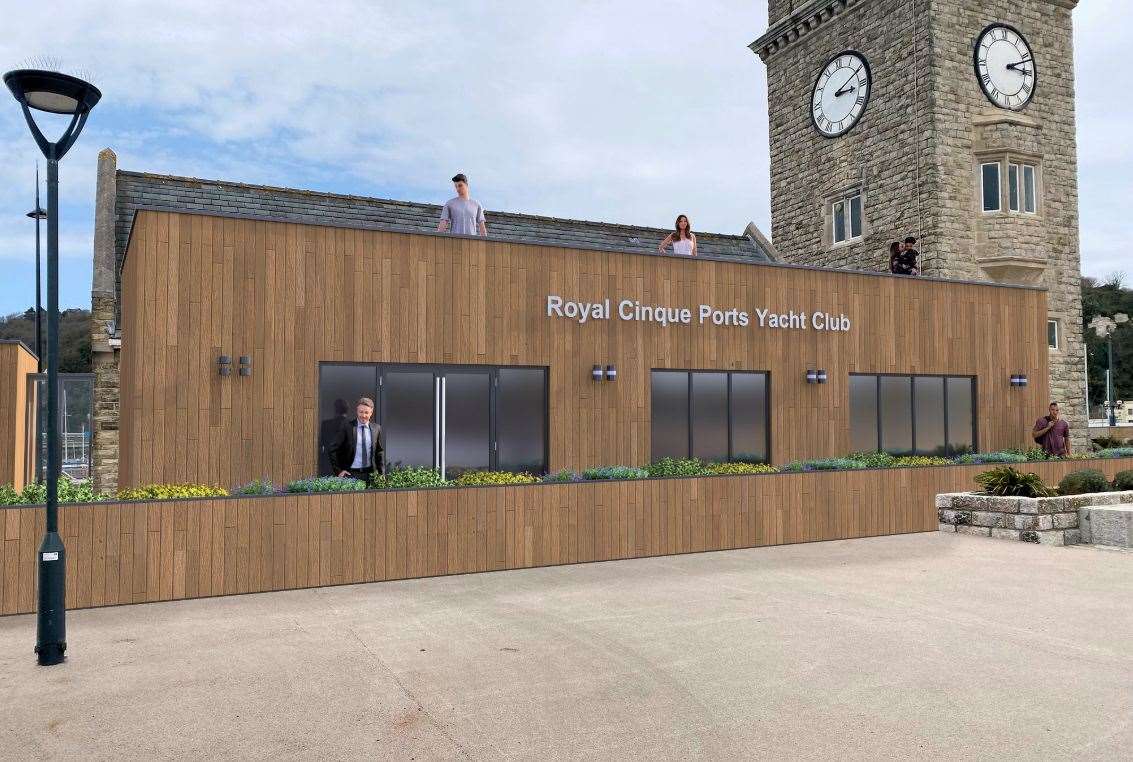 A CGI of the planned new clubhouse for the Royal Cinque Ports Yacht Club in Union Street, Dover. Picture: CAD Solutions