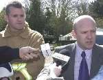 Kent Fire and Rescue's Sean Bone-Knell and DCI Lee Russell speaking to the media at the scene. Picture: CHRIS DAVEY