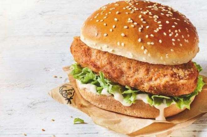 The original recipe vegan burger, KFC