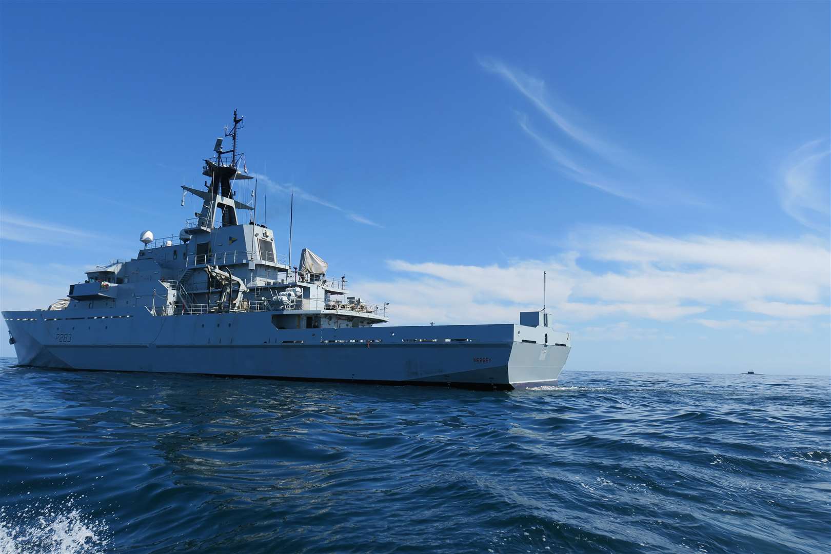 HMS Mersey was one of two Navy ships involved in the operation (Royal Navy/MoD/PA)