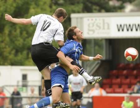 Dover's Frannie Collin in action against Margate Picture: Barry Goodwin