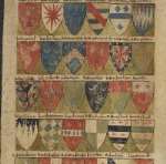 The painted manuscript contains 324 coats-of-arms