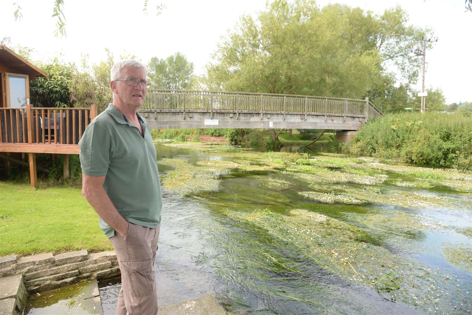Chris Sparks by the River Stour in Tonford Lane where youths have attacked ducks