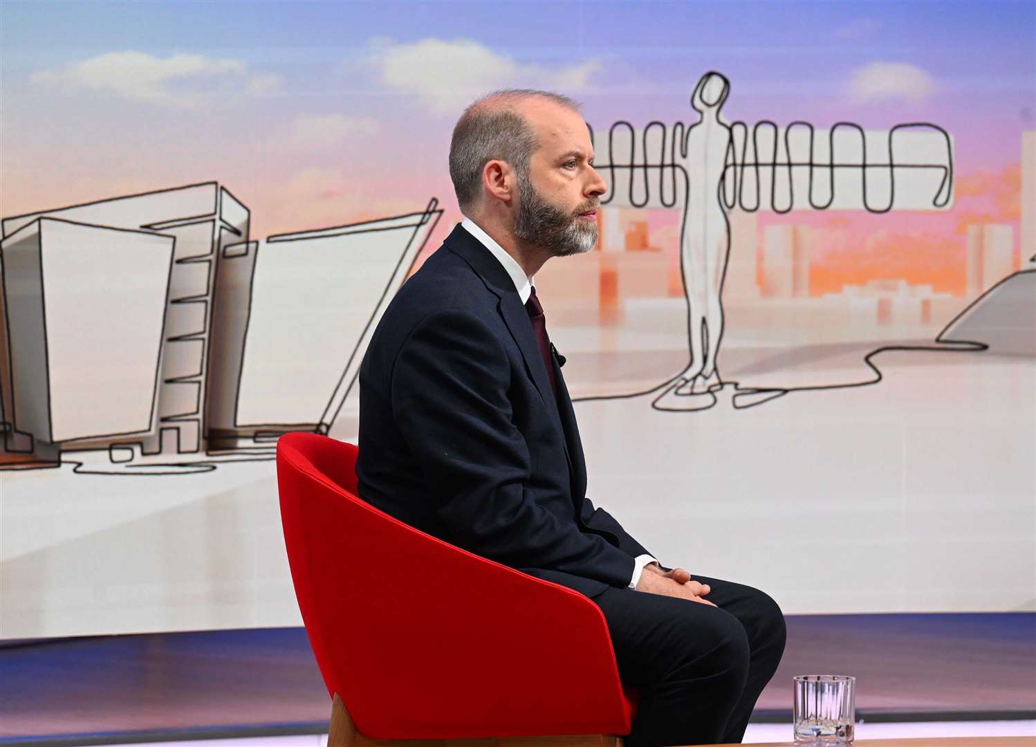 For use in UK, Ireland or Benelux countries only BBC handout photo of Business Secretary Jonathan Reynolds, appearing on the BBC 1 current affairs programme, Sunday With Laura Kuenssberg (Jeff Overs/BBC/PA)
