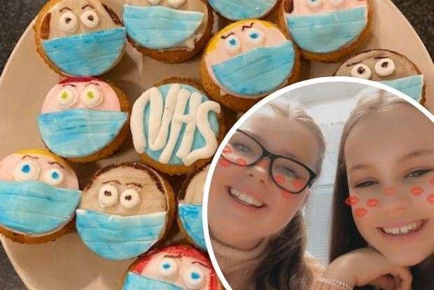 Samantha and Ellen raised money by completing challenges which included making cakes