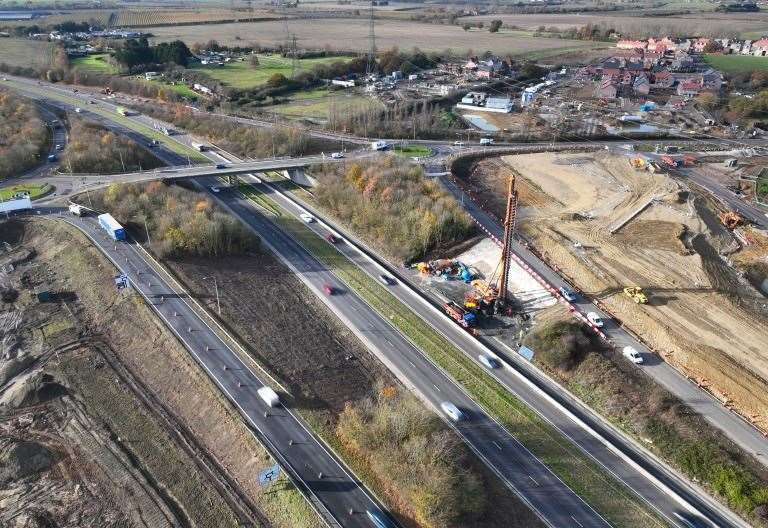 Sheppey-bound Grovehurst roundabout slip road closure off A249 at ...