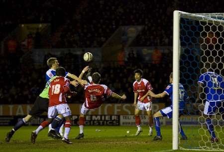 Patrick McCarthy grabs a last minute equaliser. Picture: BARRY GOODWIN