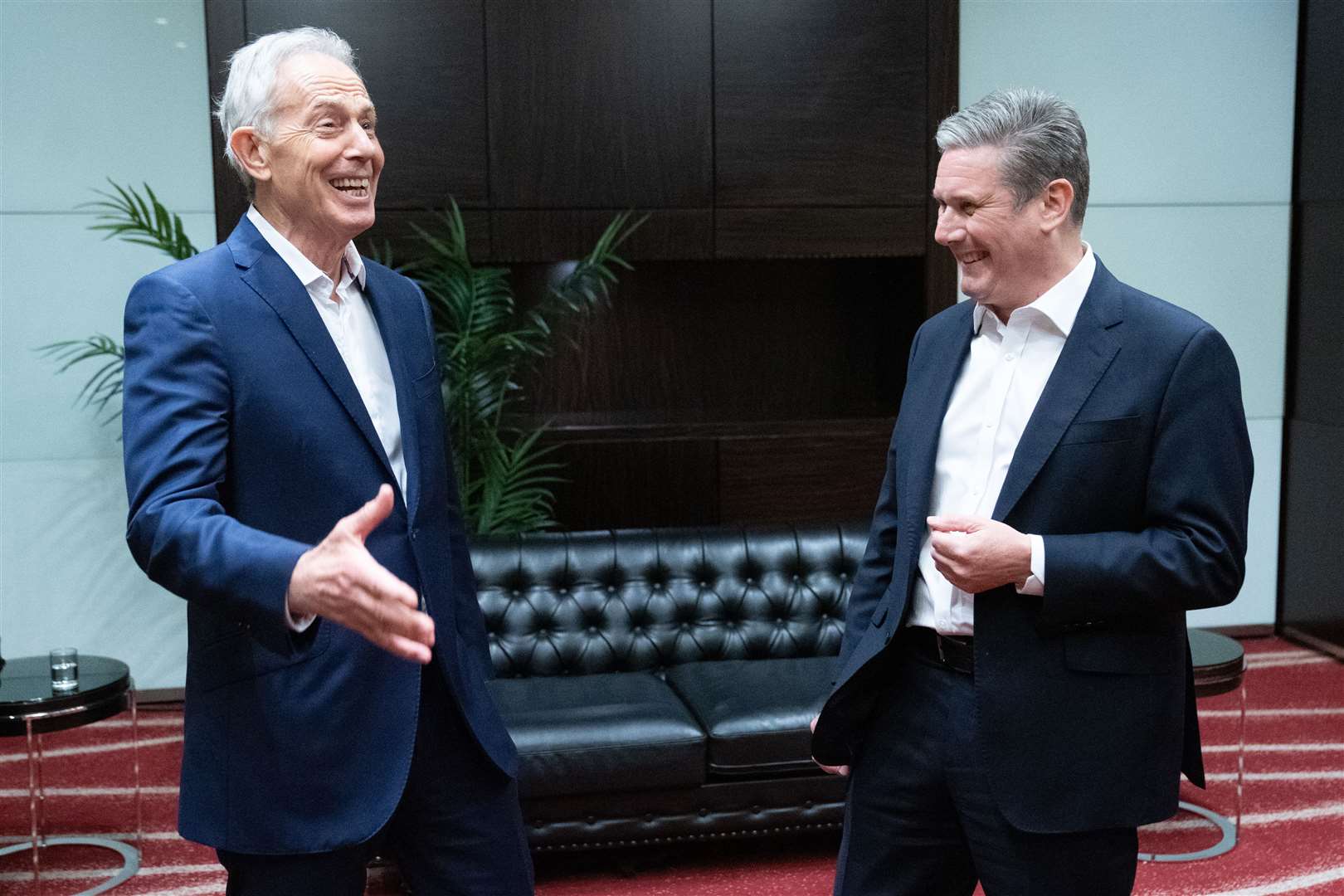 Sir Tony Blair told Sir Keir Starmer he would inherit a tougher set of circumstances than he did in 1997 if he becomes PM (Stefan Rousseau/PA)