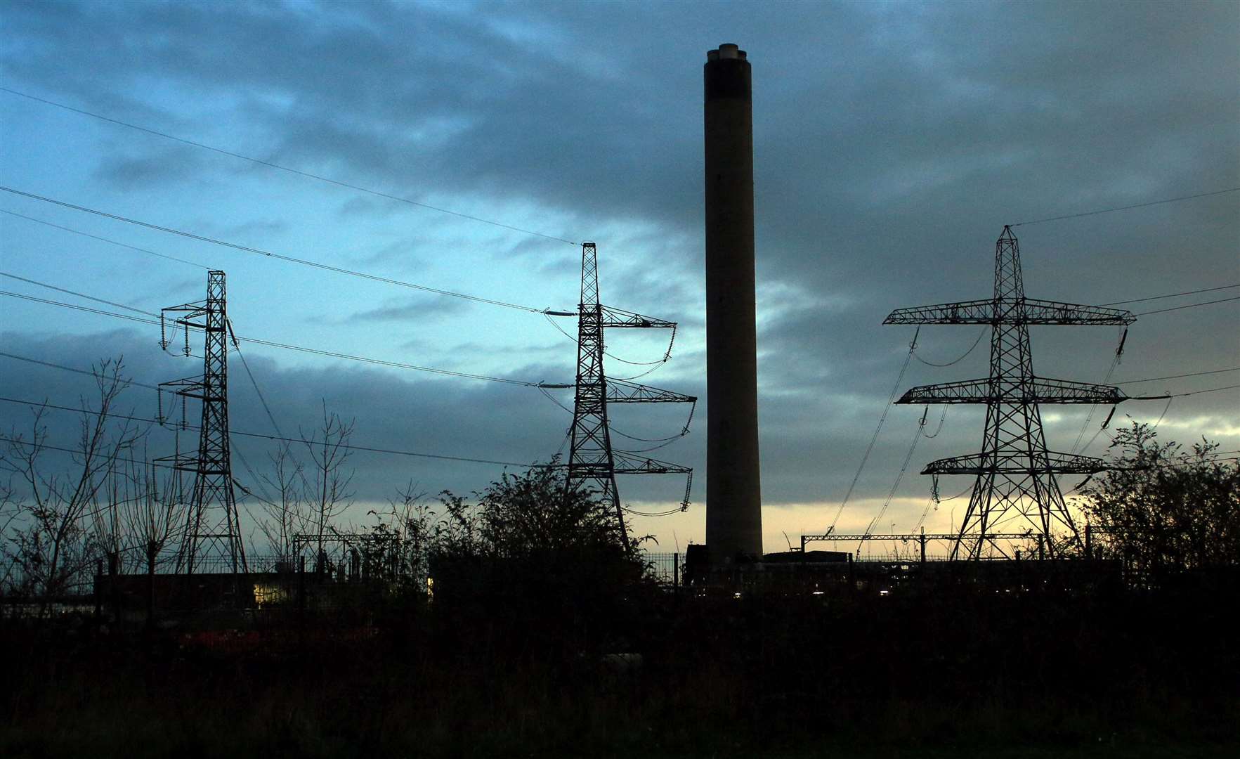 The chimney of the now-demolished Littlebrook power station. Picture: Phil Lee.