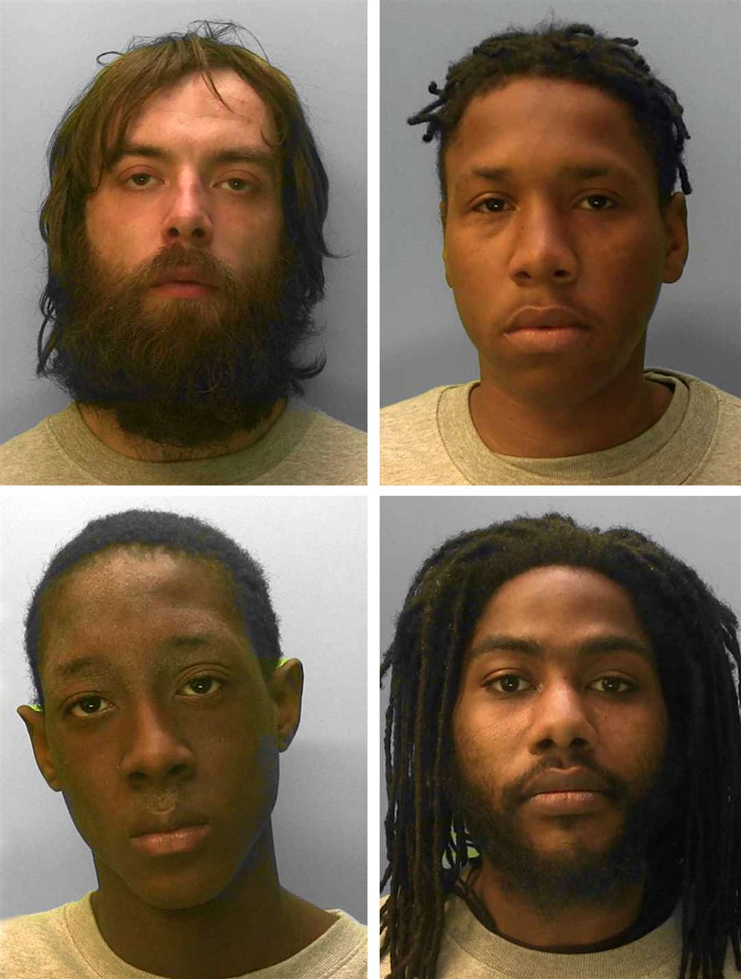 (top row l to r) Gregory Hawley, Lamech Gordon-Carew (bottom row l to r) Alize Spence and Duschane Meikle (Sussex Police/PA)