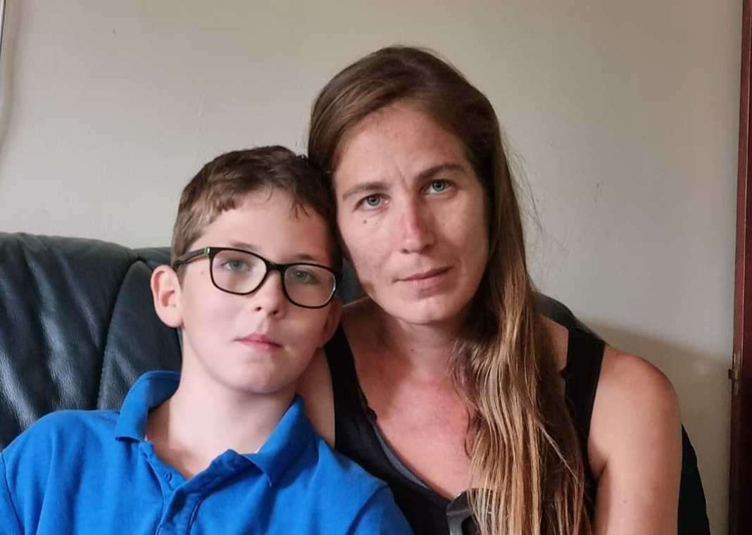 Rebecca Caple with son Jake Lepper. Picture: Rebecca Caple