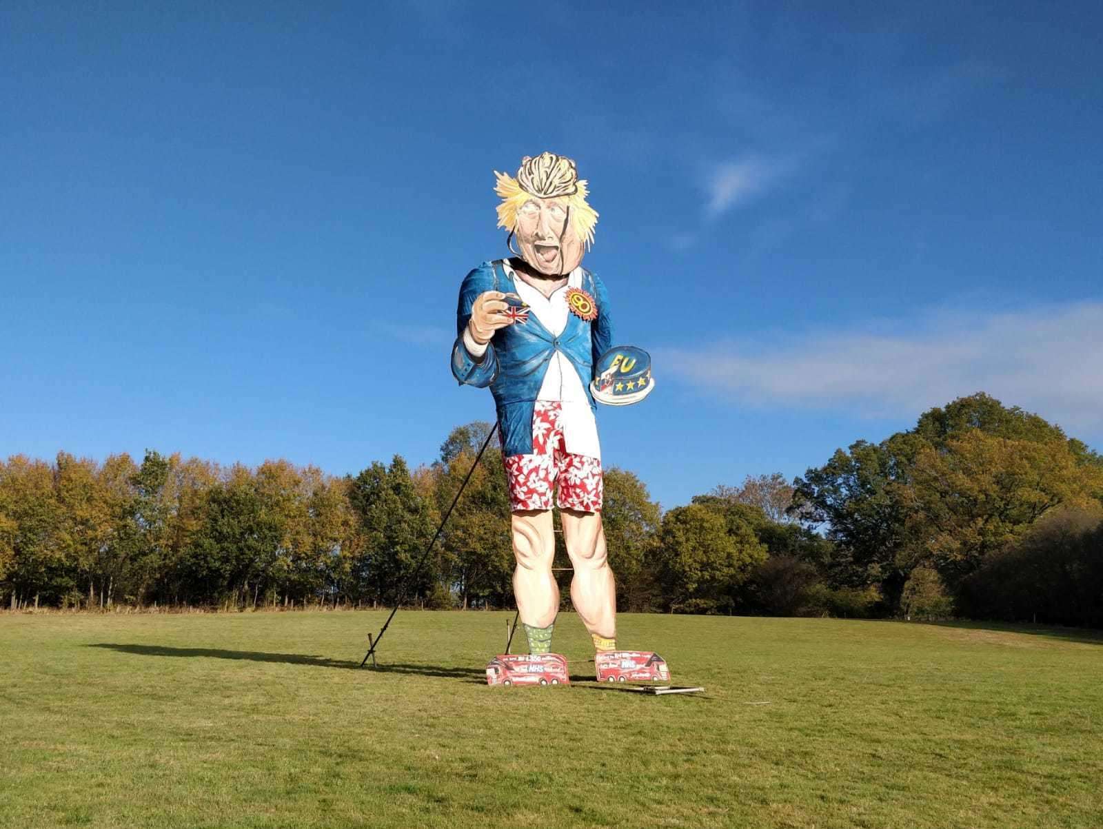 Boris Johnson is the latest celebrity effigy to be burned at the Edenbridge bonfire