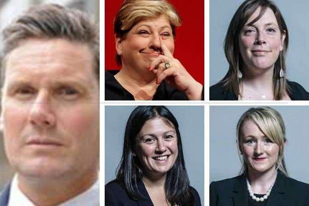 Labour leadership candidates Kier Starmer, Emily Thornberry, Jess Phillips, Lisa Nandy and Rebecca Long-Bailey