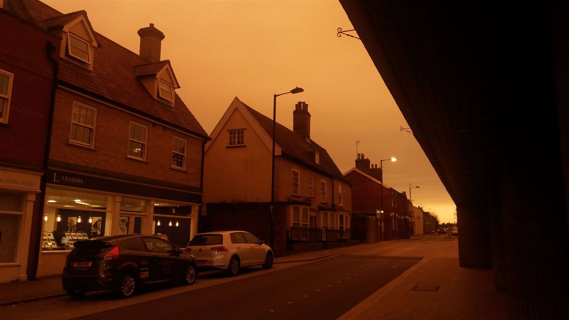 Saharan dust can turn the sky yellow if there is enough of it