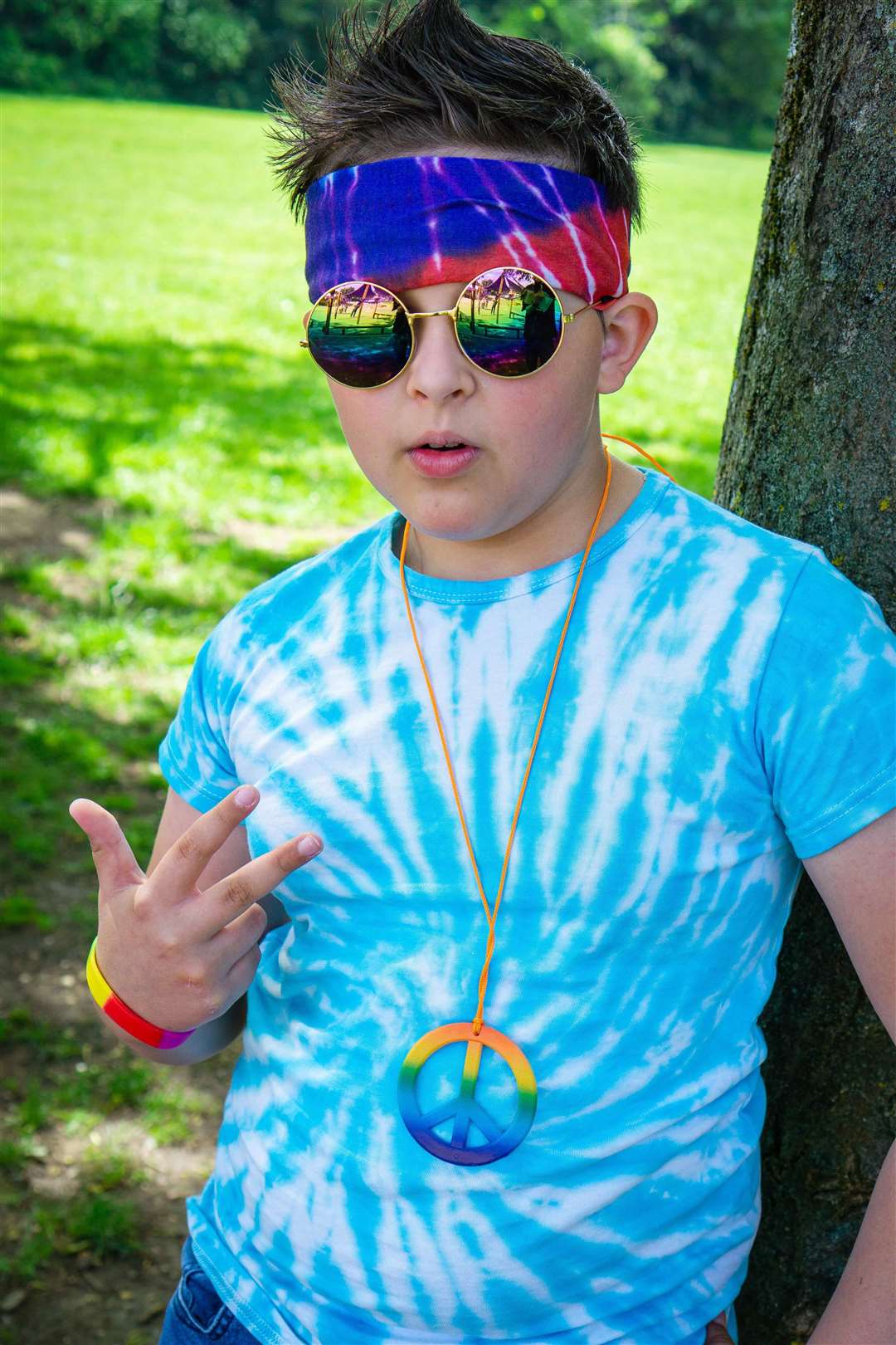 Looking cool: Alan at Sunny Bank Primary School's Platinum Jubilee street party at Murston