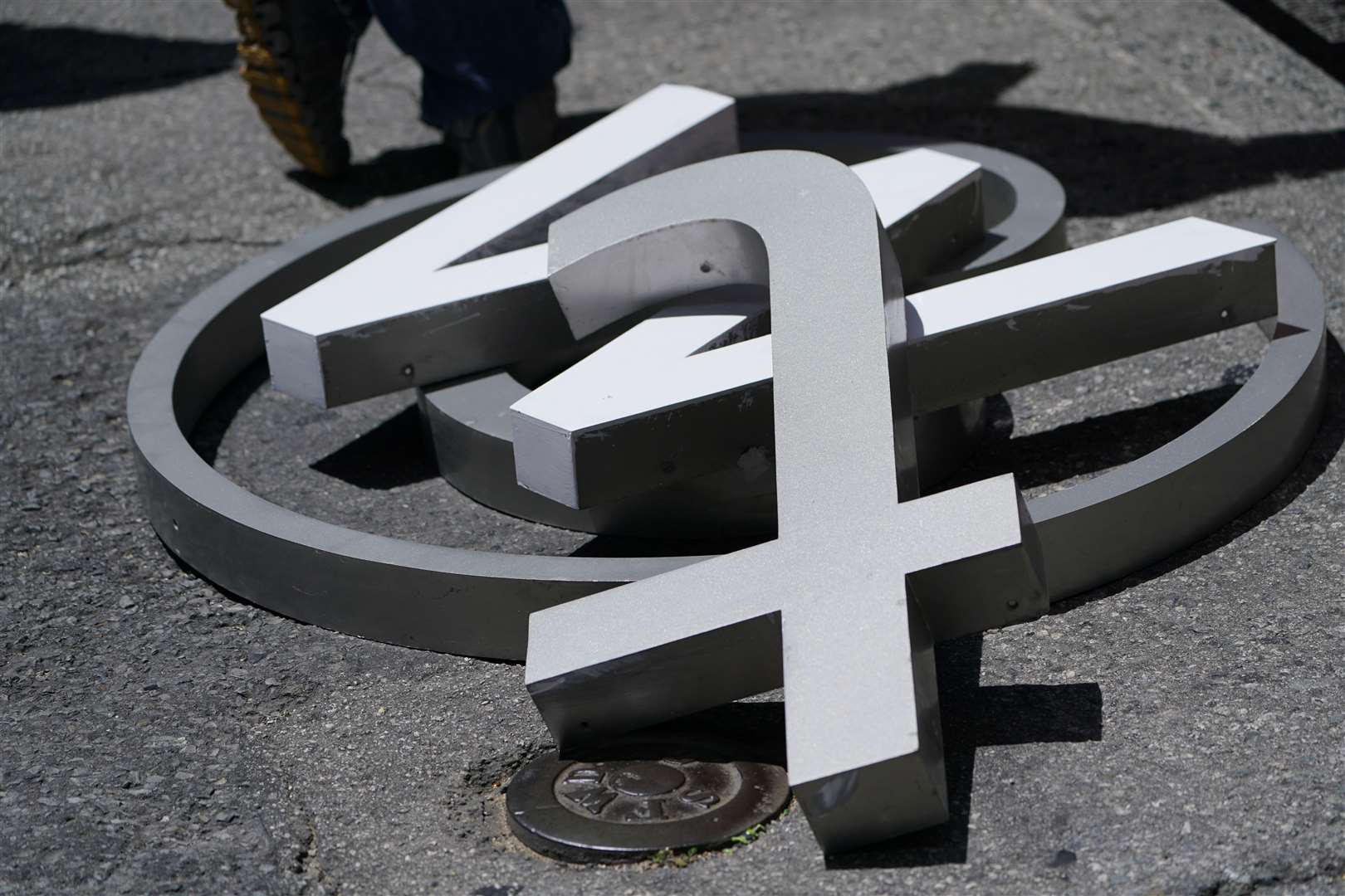 A pile of characters from the sign removed from Twitter HQ in San Francisco (Godofredo A Vásquez/AP)