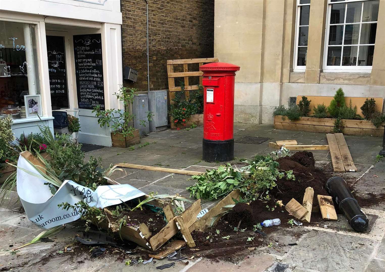 Virginio Ficetola's car smashed into a bollard near Marie's Tea Rooms in Gravesend