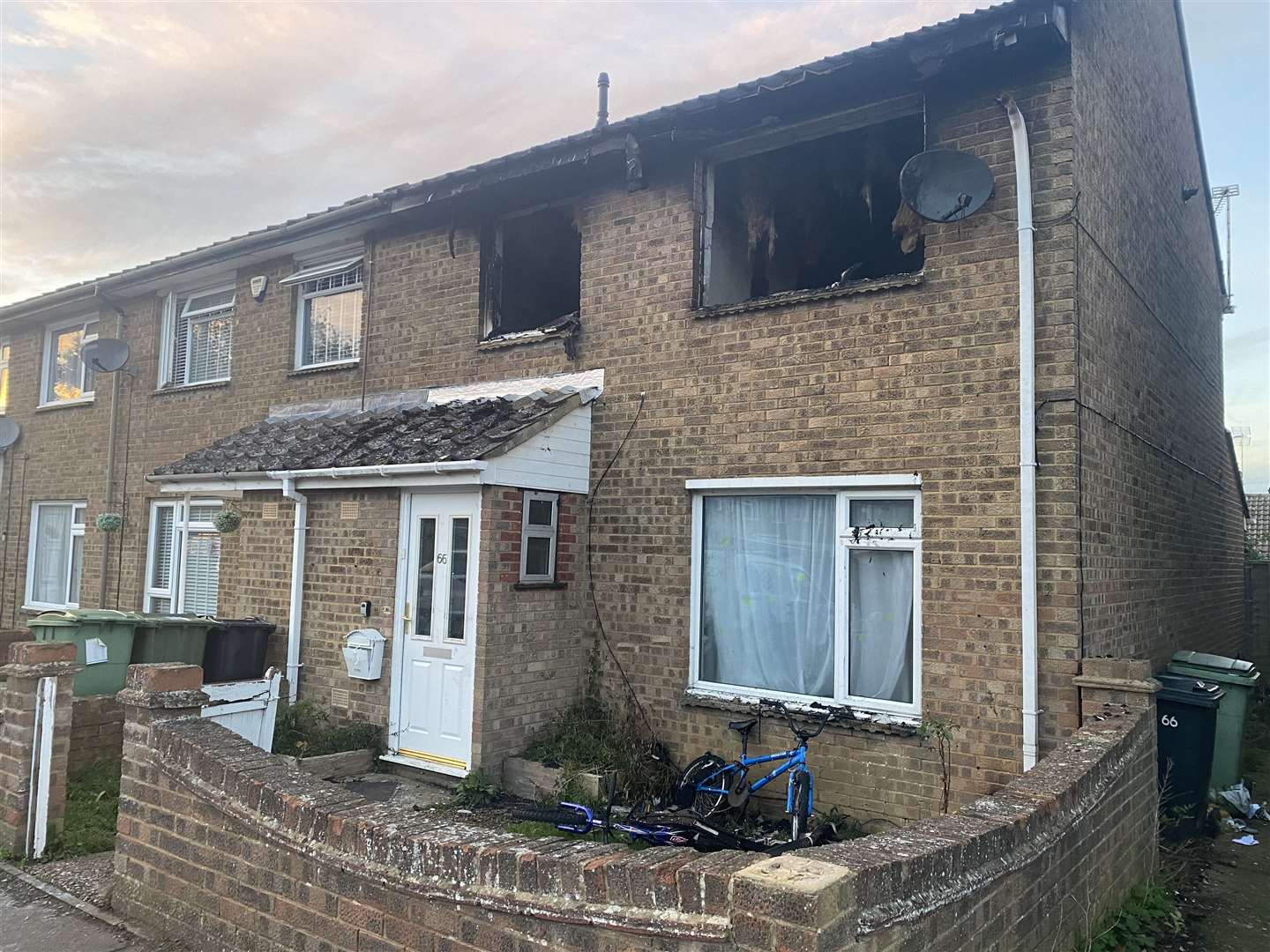 The fire occurred in Felderland Close, Maidstone.