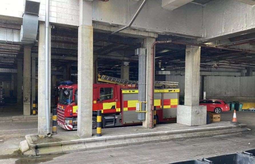 Emergency services at the scene of the incident at Bluewater. Picture: UKNIP