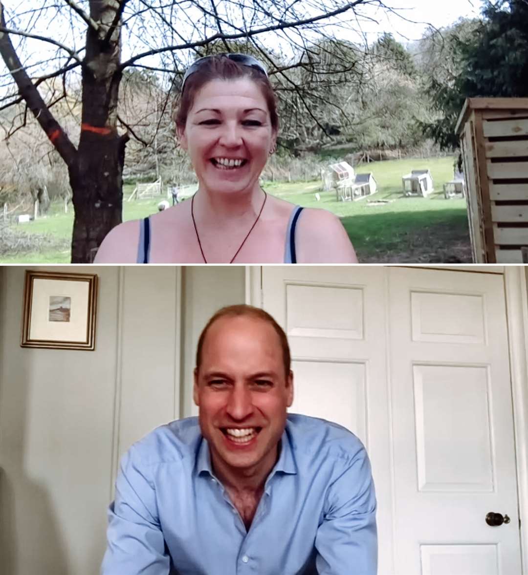 The Duke of Cambridge chats to Natalie Webster of Dal Dy Dir (Kensington Palace/PA)