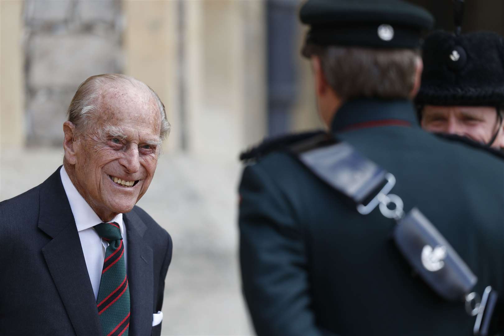 Philip during a rare public appearance when he relinquished his role as Colonel-in-Chief of The Rifles (Adrian Dennis/PA)