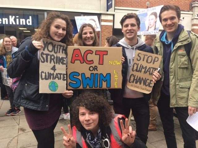 Students Hannah Pepe and Sam Greenslade helped organise the protest