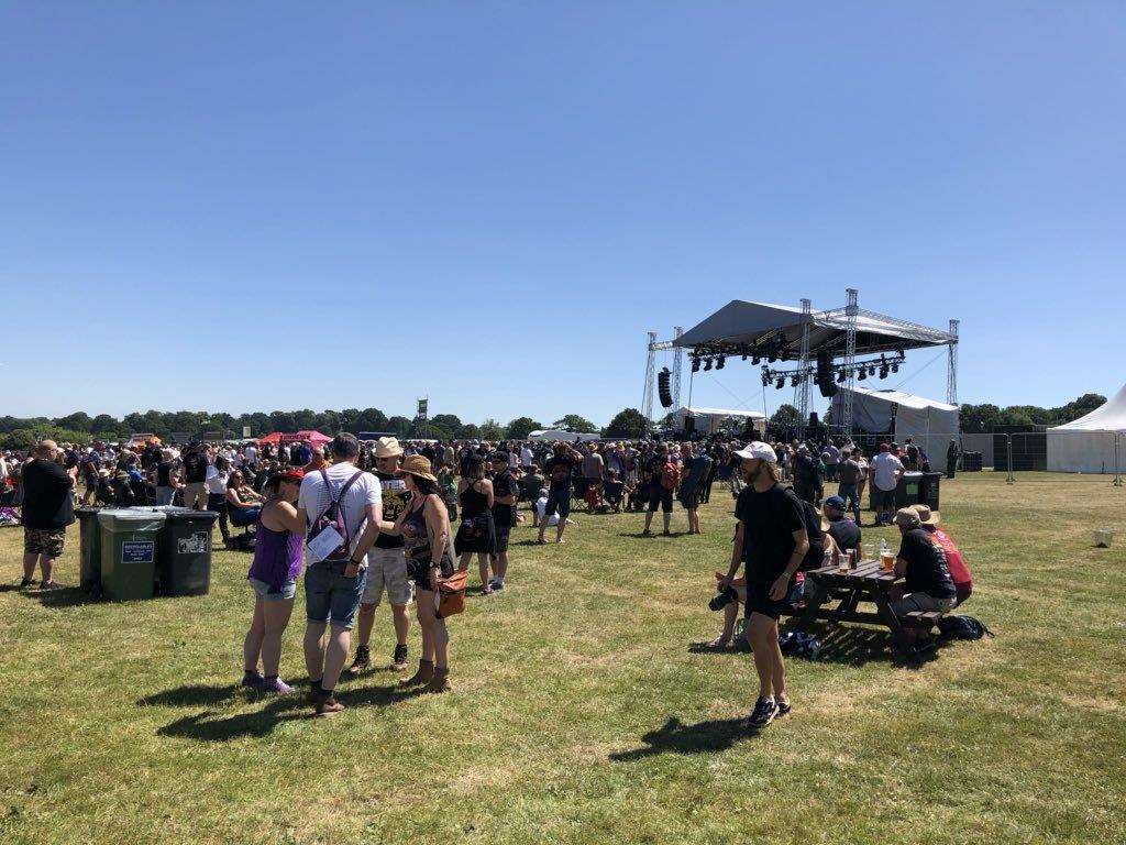 Crowds arriving for the Ramblin Man Fair, Maidstone on Saturday. Picture: Poppy Jeffery (2803726)