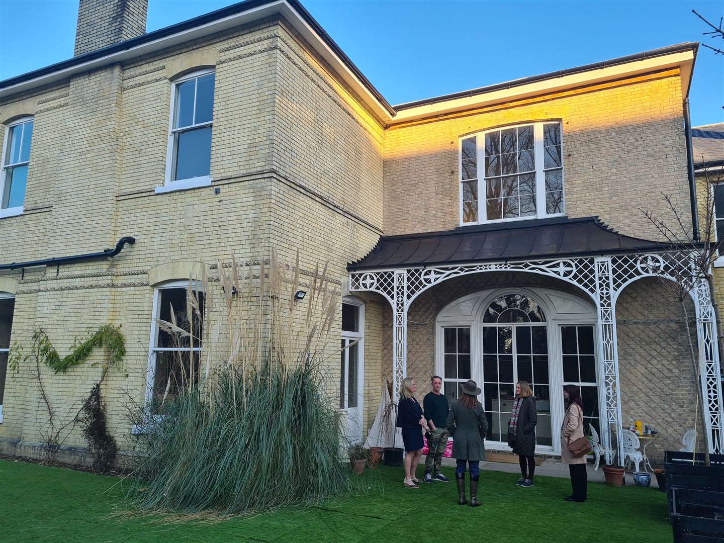 The back of the property, where a marquee and portable toilets would be installed for weddings