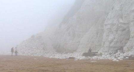 Dumpton Gap cliff fall, Broadstairs.