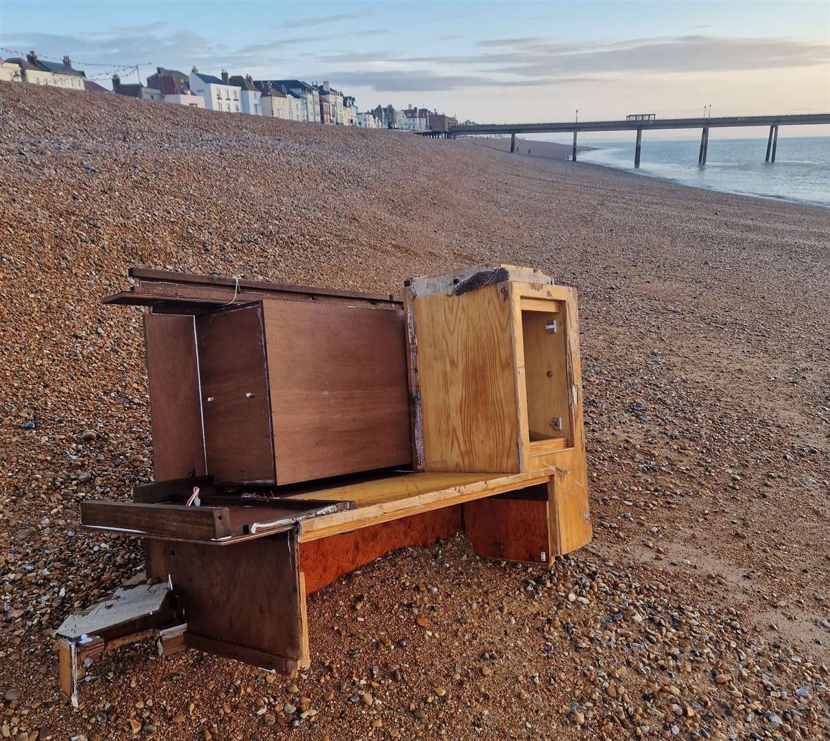 Mysterious shipwreck washes up on Deal beach prompting Coastguard search