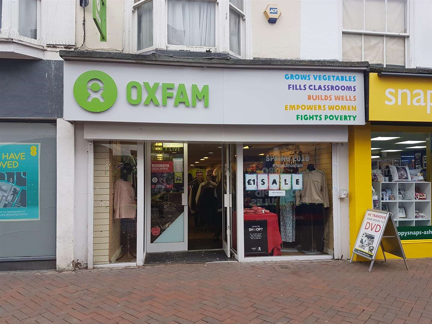 The Oxfam shop in Ashford