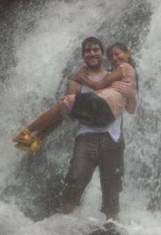 Richard Plummer, with girlfriend Indri, before his accident in Bali