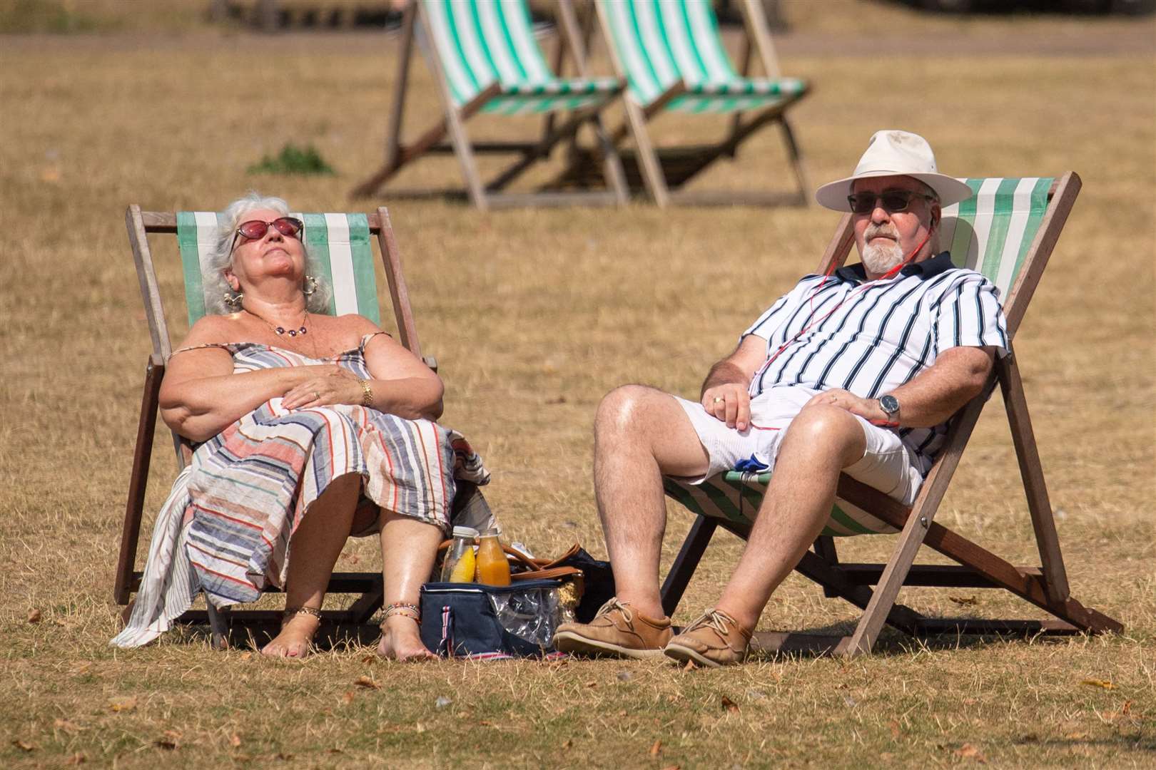 Soaking up the rays in the park (Dominic Lipinski/PA)