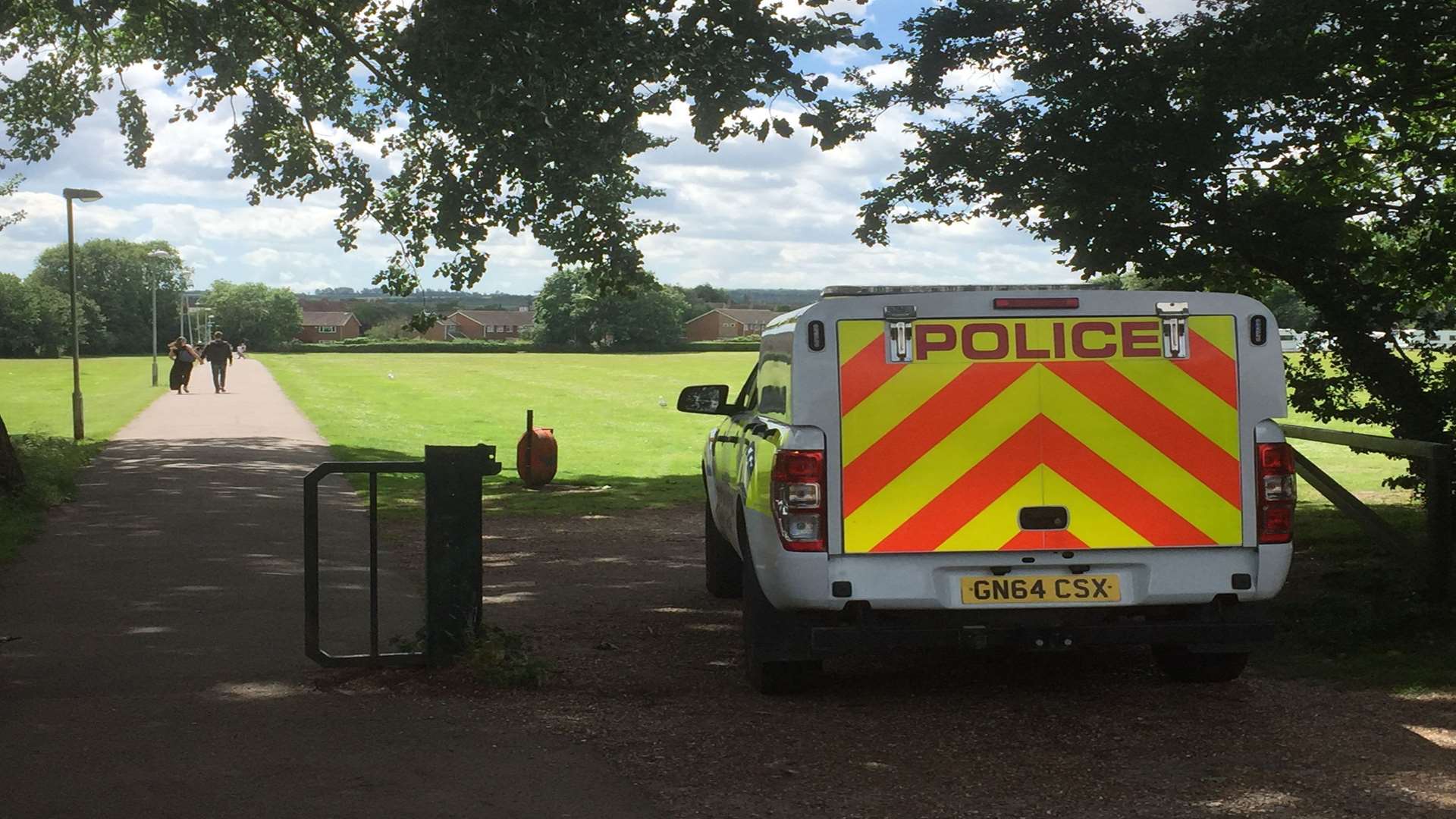 Police have been visiting Beverley Meadow after an invasion by travellers.