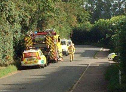 The emergency services were called out to Hubbards Lane. Picture: Jodie Ann Sharp