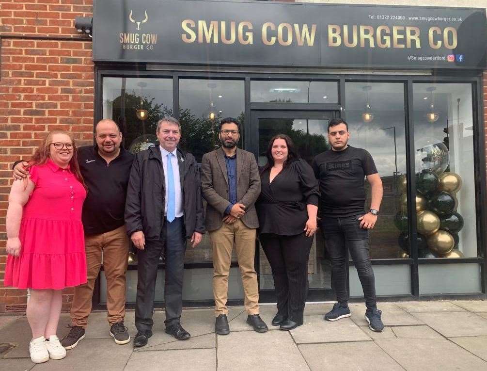 Dartford MP Gareth Johnson attended the new eatery during its opening week. Photo: Smug Cow Co