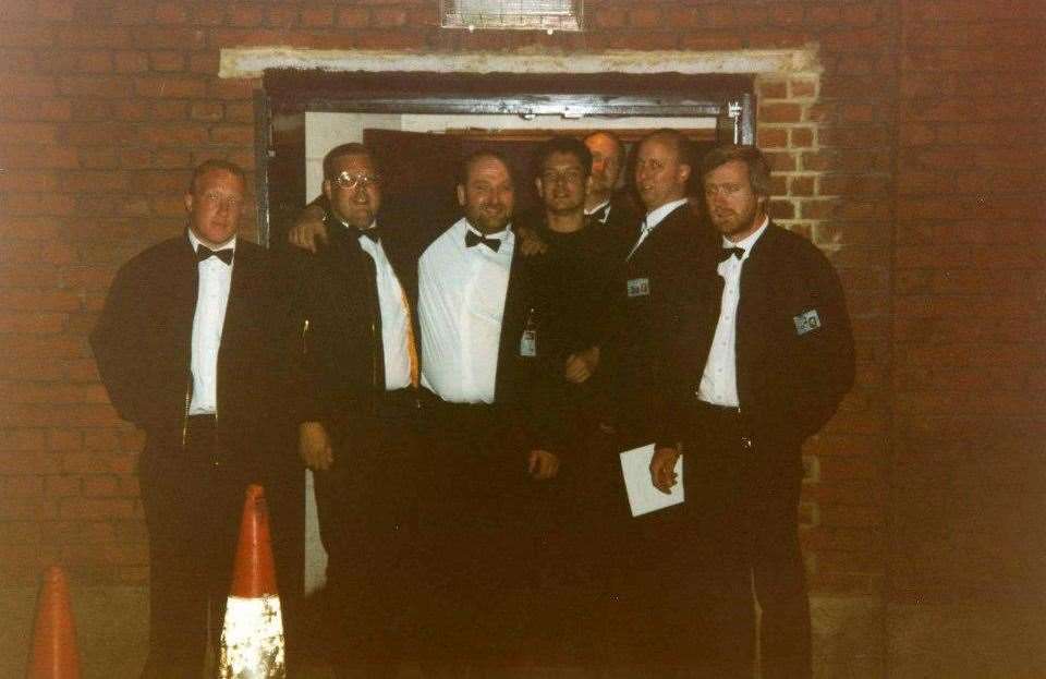 The original door crew at Atomics. Picture: Mick Clark