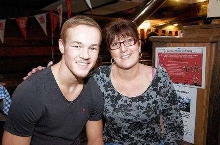 George with Corrina Tucker, from Iwade, who has very recently been diagnosed with the same condition as George