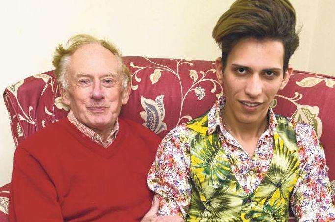 Retired clergyman Philip Clements and model Florin Marin met online