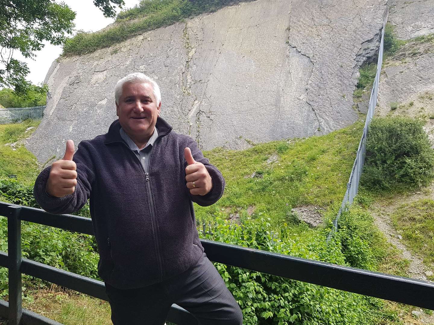 Councillor Patrick Harley, leader of Dudley Council at the borough’s Wren’s Nest National Nature Reserve (Dudley Council/PA)