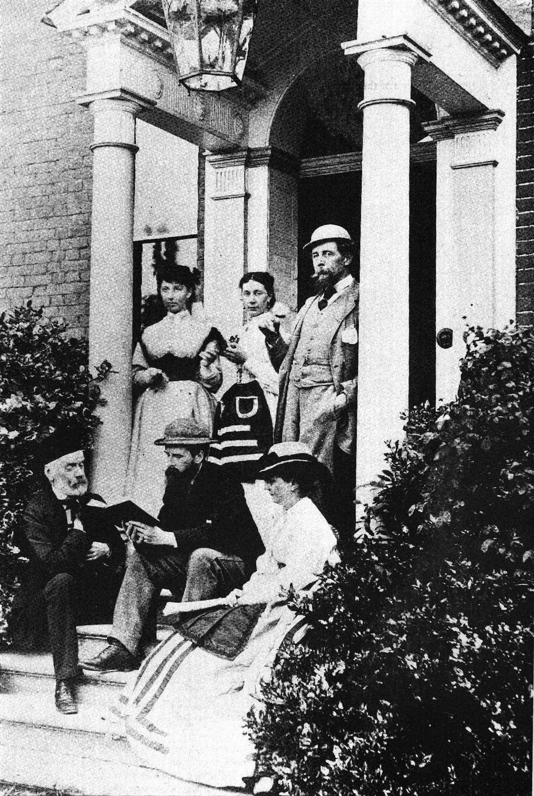 Charles Dickens in front of the house that is now Gad’s Hill school. Supplied by Gad's Hill School