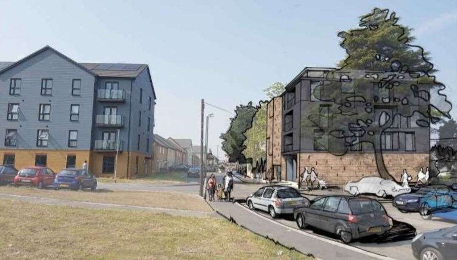 How the new apartments in Church Street, Milton Regis, on the site of the former Lion Inn could look
