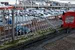 The damaged car can be seen through the railings. Picture courtesy Simon Steven